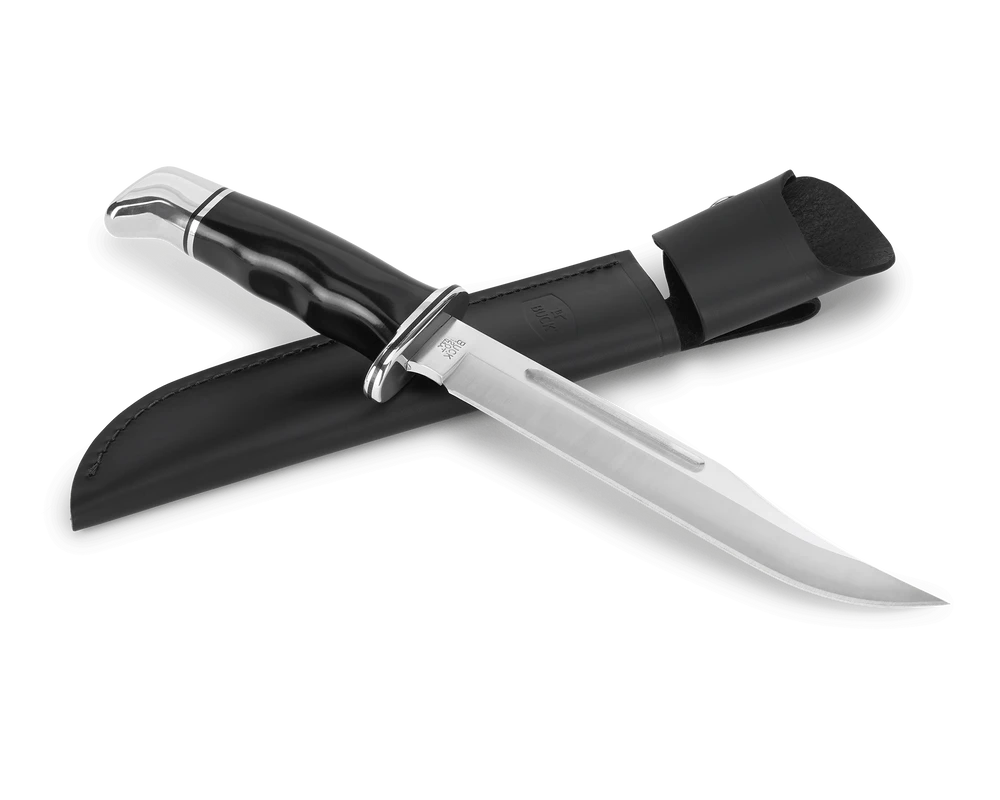 Buck Knives, 120 General Fixed Blade Phenolic, w/black leather sheath