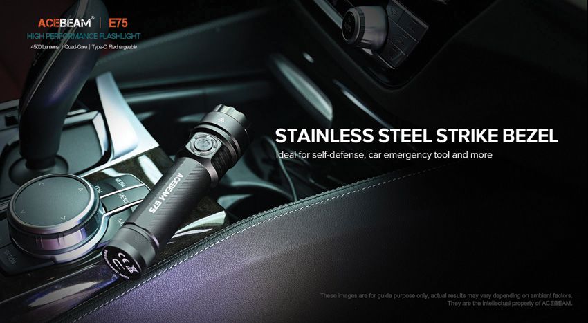 Acebeam, E75 Flashlight Black Nichia