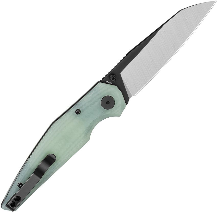 Bestech Knives, BG58D, Snakebird Button Lock Jade