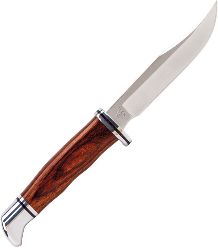 Buck Knives, 102CCS1, Woodsman Heritage Series, Brown DymaLux handle. Alum guard and pommel