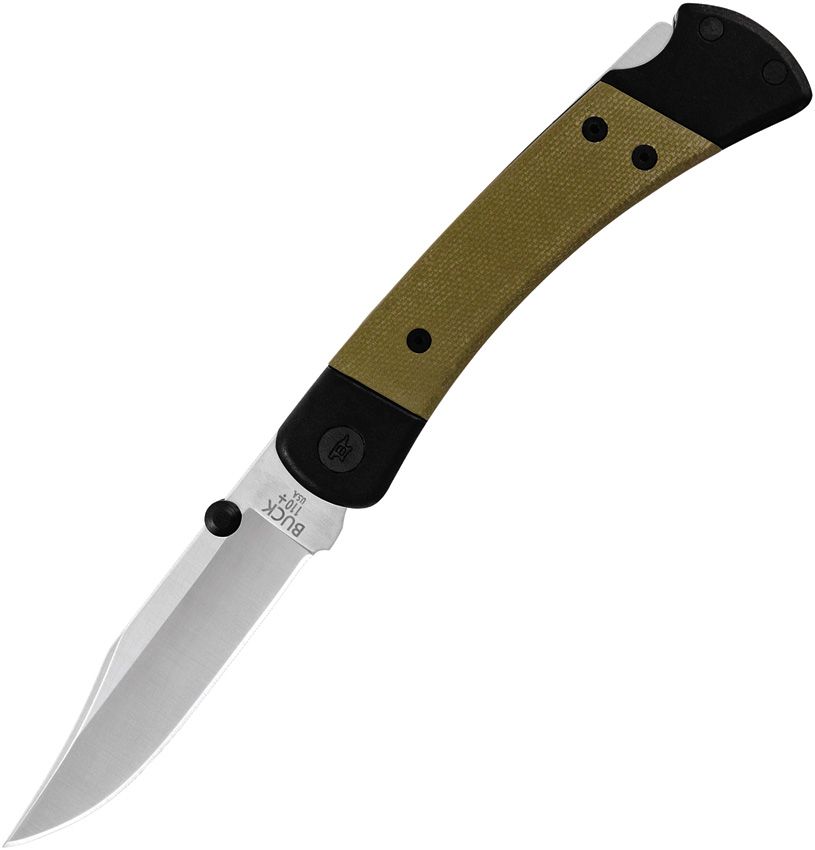 Buck Knives, 110GRS5, 110 Hunter Sport Lockback, Green Micarta Inlay, S30V blade