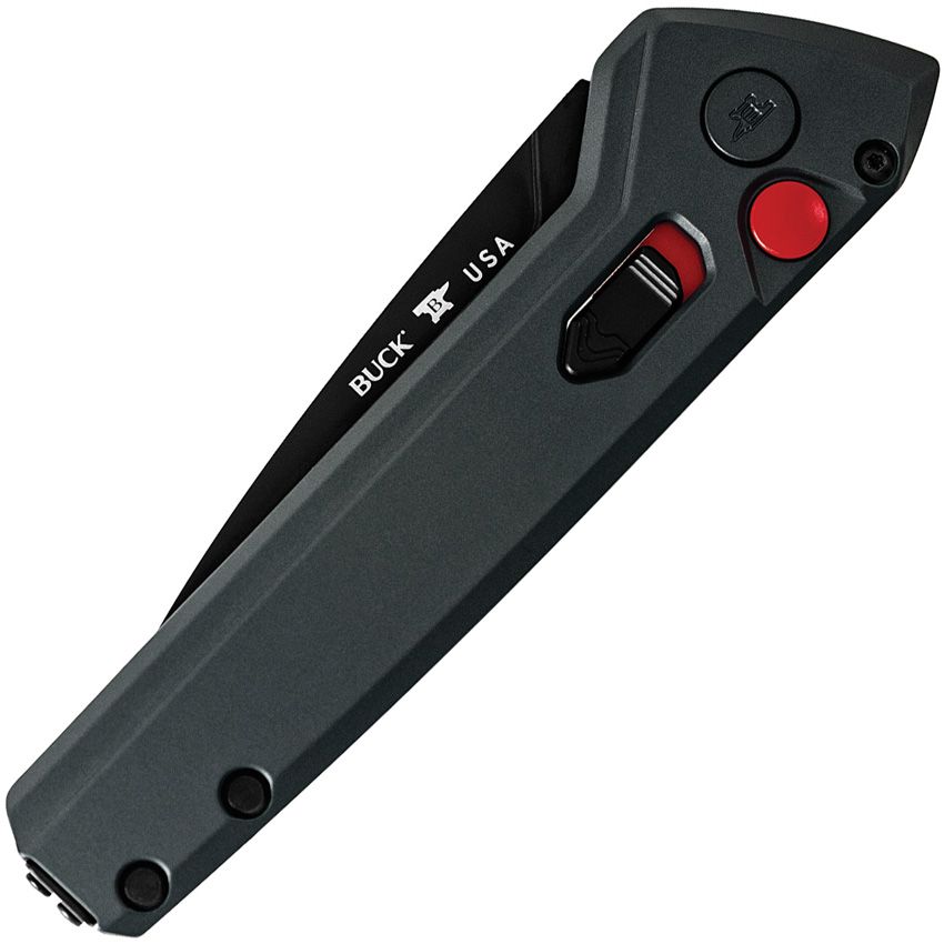 Buck Knives, 838GYS1, Auto Deploy Button Lock Gray