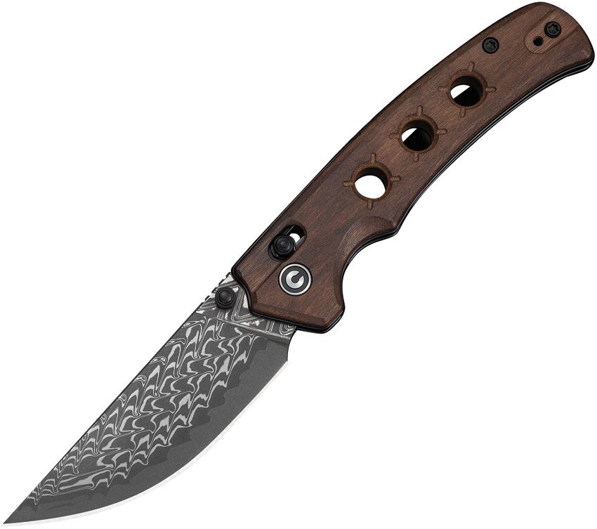 Civivi, 24020CDS1, Noctis Crossbar Lock Damascus steel blade