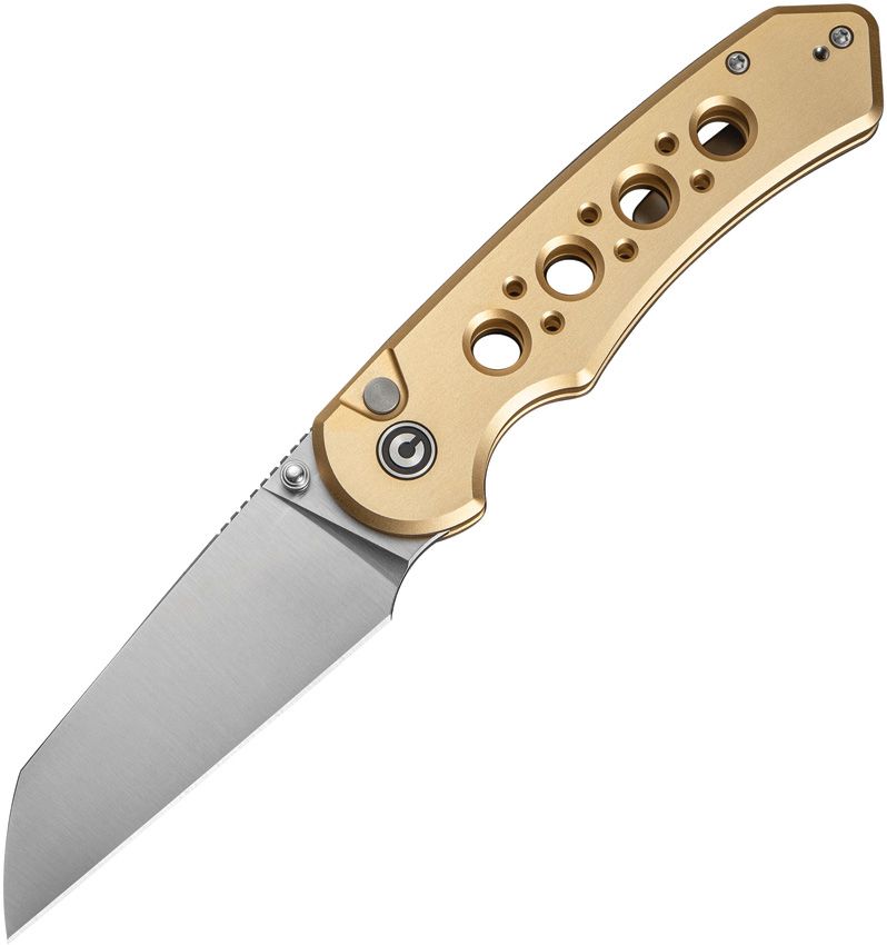 Civivi Knives, 240673, Pragma Prime Button Lock Champagne aluminum handle