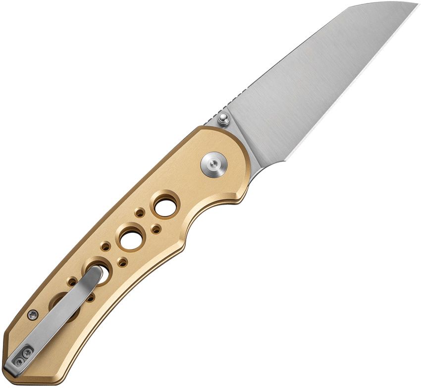 Civivi Knives, 240673, Pragma Prime Button Lock Champagne aluminum handle