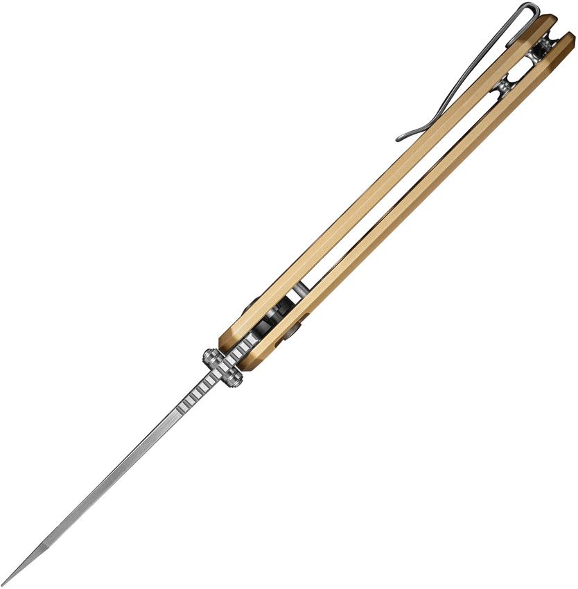 Civivi Knives, 240673, Pragma Prime Button Lock Champagne aluminum handle