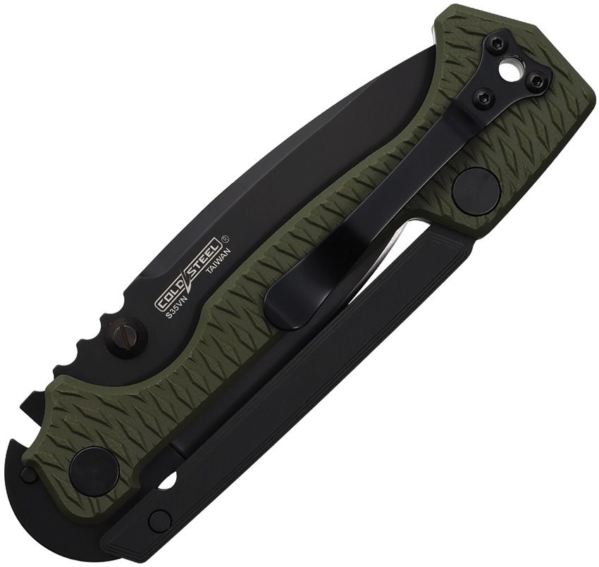 Cold Steel Knives, 58SQODBK, AD-15 Scorpion Lock OD Handles