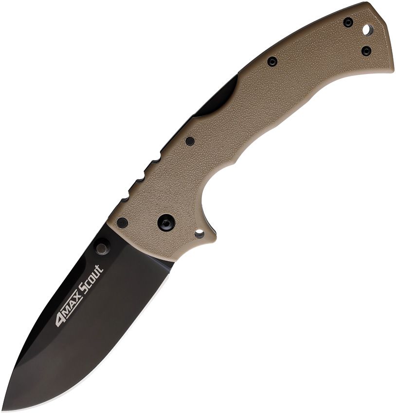 Cold Steel Knives, 62RQDTBK, 4-Max Scout Lockback Desert Tan