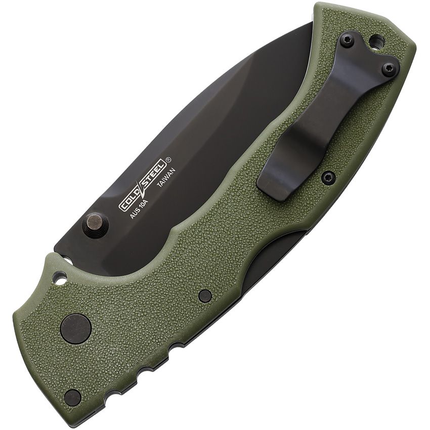 Cold Steel Knives, 62RQODBK, 4-Max Scout Lockback, OD Handles/Black Blade