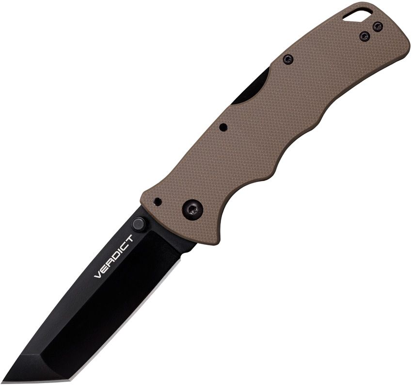 Cold Steel Knives, FLC3T10AFDE, Verdict Lockback FDE Tanto