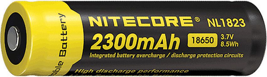 Nitecore, NL1823, Rechargable 18650 Battery 2300