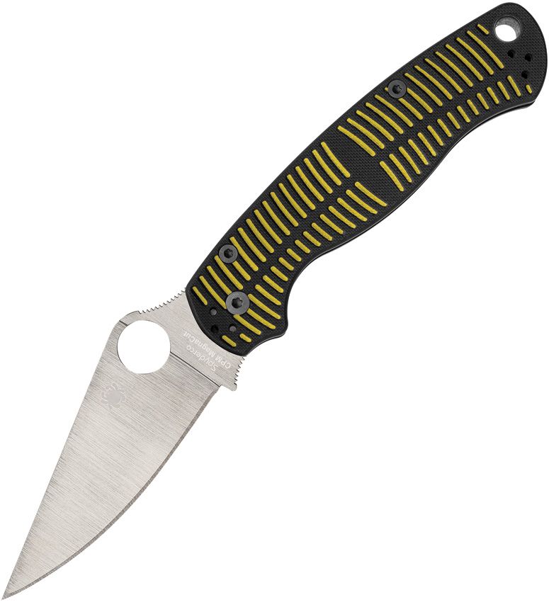 Spyderco Knives, 81GBKYLMCP2, Para Military 2 Compression Black and yellow G10 handle