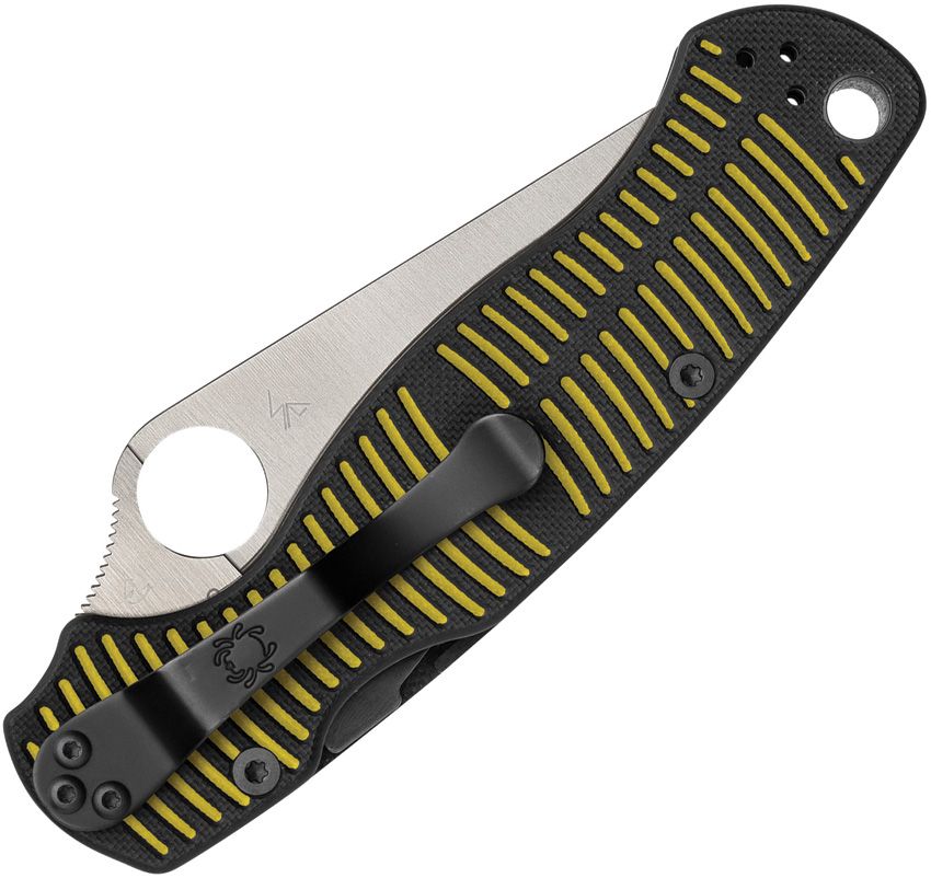 Spyderco Knives, 81GBKYLMCP2, Para Military 2 Compression Black and yellow G10 handle