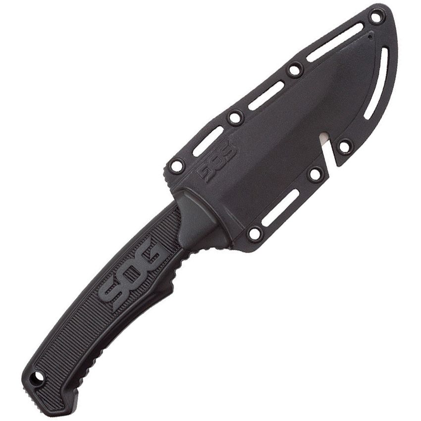 Sog Knives, FK1001CP, Field Knife, Black, Clip Point, Plain Edge, 4" Blade