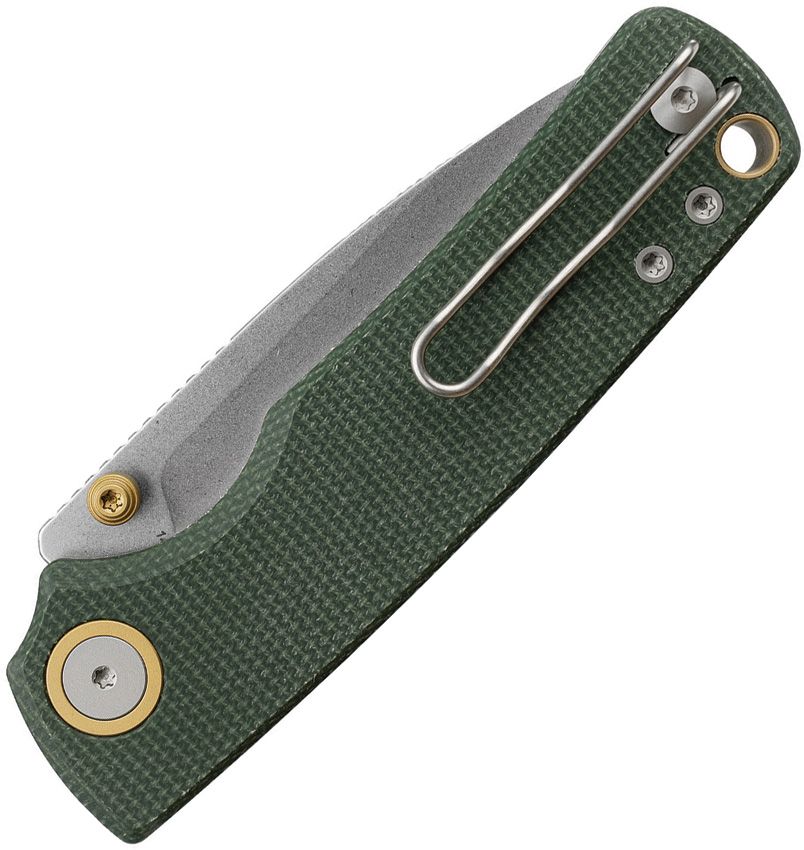 Vosteed Knives, A2611, Porcupine Top Linerlock Green
