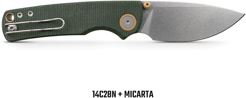 Vosteed Knives, A2611, Porcupine Top Linerlock Green