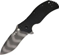 Zero Tolerance, 0350TS, Assisted opening. 4.5" (11.43cm) closed. 3.25" (8.26cm) tiger stripe finish CPM S30V stainless blade. Black G10 handle